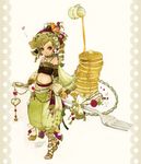  bad_id bad_pixiv_id bandeau bare_shoulders blonde_hair butter choker dripping earrings final_fantasy final_fantasy_vi flat_chest food fork green_eyes hat heart honey jewelry midriff minigirl mog moogle navel necklace oversized_object pancake pouring relm_arrowny ribbon sakizou sandals short_hair smile stack_of_pancakes strapless traditional_media tubetop watercolor_(medium) 