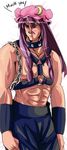  abs duplicate fa_no_hito genderswap genderswap_(ftm) hat male_focus md5_mismatch mukyuu muscle parody patchouli_knowledge purple_hair resized solo touhou van_darkholme 