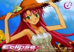  armpits artist_request basquash! blush day dress flower green_eyes hat jewelry long_hair necklace pink_hair rouge_(basquash) skinny smile solo straw_hat sundress sunflower 