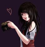  black_hair brown_eyes camera fatal_frame_5 kozukata_yuuri long_hair open_mouth solo suzushiro_yukari 