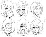  bleach cyan_sung-sun emilou_apacci espada eyepatch glasses horn luppi_antenor nishiko_(kagerou1230815) nnoitra_gilga szayelaporro_granz tongue tongue_out ulquiorra_cifer 