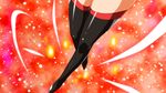  black_legwear bodysuit henshin mecha_musume ore_twintail_ni_narimasu red red_background solo tailred thighhighs thighs transformation yuto_(dialique) 