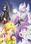  arm_warmers black_choker blush choker cloud crossover cure_bright cure_moonlight cure_windy dark_precure detached_sleeves dress earrings eyelashes fingerless_gloves full_moon futari_wa_precure_splash_star gloves happy heartcatch_precure! hyuuga_saki jewelry long_hair looking_at_viewer magical_girl mishou_mai moon multiple_girls open_mouth precure puffy_sleeves ribbon sky smile super_silhouette_(heartcatch_precure!) tsukikage_oyama tsukikage_yuri very_long_hair white_dress wrist_cuffs 
