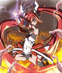  :o akazawa_red angry antenna_hair armor armpits arms_up bangs battle black_legwear blush covered_navel electricity embers faulds fighting_stance fire flat_chest floating_hair genderswap genderswap_(mtf) gloves hair_between_eyes headgear injury legs_apart leotard long_hair looking_at_viewer magical_girl open_mouth ore_twintail_ni_narimasu purple_eyes red_hair shaded_face sketch slime solo sweat tailred tentacles thighhighs torn_clothes torn_leotard twintails v-shaped_eyebrows vambraces very_long_hair 