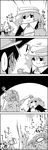  /\/\/\ 0_0 3girls 4koma :x aki_shizuha cirno comic commentary cosplay ghost_costume gift greyscale hair_ornament halloween hat highres hishaku holding humpty_dumpty humpty_dumpty_(cosplay) ice ice_wings leaf_hair_ornament letty_whiterock monochrome multiple_girls murasa_minamitsu open_mouth short_hair smile sweat tani_takeshi touhou translated trembling wavy_mouth wings yukkuri_shiteitte_ne 