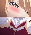  2girls animated animated_gif blush breasts frills groping large_breasts multiple_girls ore_no_nounai_sentakushi_ga_gakuen_love-comedy_wo_senryoku_de_jama_shiteru reikadou_ayame tears yellow_eyes yuri 