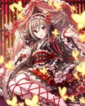  artist_request drill_hair frills gothic_lolita idolmaster idolmaster_cinderella_girls kanzaki_ranko lolita_fashion official_art red_eyes silver_hair solo thighhighs twin_drills twintails wa_lolita white_legwear 