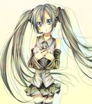  hatsune_miku long_hair skirt solo thighhighs tsukioka_tsukiho twintails very_long_hair vocaloid 