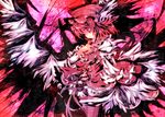  animal_ears bad_id bad_pixiv_id colorful fingernails hand_on_own_chest hat jpeg_artifacts long_fingernails music mystia_lorelei red_eyes red_hair short_hair singing solo thighhighs tm touhou wings 