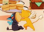  animated animated_gif cake card_captor_sakura food kerberos lowres spinel_sun stomping 