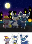  candy costume espurr fur halloween hat meowstic moon night nintendo no_humans pokemon pokemon_(game) pokemon_xy winick-lim 