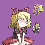  1girl aratami_isse blonde_hair bow commentary_request dress fairy hair_bow medicine_melancholy ribbon-trimmed_clothes ribbon-trimmed_skirt ribbon_trim shirt short_hair sitting skirt su-san sweat touhou wings 