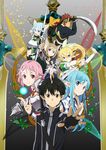  animal_ears asuna_(sao) asuna_(sao-alo) black_eyes black_gloves black_hair blue_eyes blue_hair bow_(weapon) brown_hair cat_ears fingerless_gloves freckles gloves gradient gradient_background green_eyes hair_ornament hairclip headband katana kirito kirito_(sao-alo) klein klein_(sao-alo) knife leafa light_particles lisbeth lisbeth_(sao-alo) long_hair looking_at_viewer mace multiple_girls official_art outstretched_hand pink_eyes pink_hair pointy_ears ponytail red_eyes red_hair short_hair silica silica_(sao-alo) sinon sinon_(sao-alo) sword sword_art_online weapon wings 