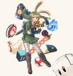  animal_ears bird biting blonde_hair blue_eyes bottle bunny_ears chicken club cucco gloves hat holding holding_weapon ice ice_climber kid_icarus kirby_(series) left-handed link mario_(series) mushroom nikayu photobomb pointy_ears sandbag_(smash_bros) shield staff super_mario_bros. super_smash_bros. sword the_legend_of_zelda the_legend_of_zelda:_twilight_princess weapon 