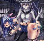  2girls anal anal_beads anal_insertion anal_object_insertion arms_behind_back bdsm blue_hair blush bondage bound breast_grab breasts broken_rape_victim collar dildo electricity electrostimulation empty_eyes female_ejaculation femdom forced_orgasm grabbing hat highres i-19_(kantai_collection) kantai_collection long_hair monikano multiple_girls nipples object_insertion orgasm personification pussy pussy_juice rape red_eyes restrained school_swimsuit shinkaisei-kan silver_hair swimsuit torn_clothes torture uncensored vaginal wo-class_aircraft_carrier yellow_eyes 