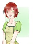 1girl akagami_no_shirayukihime green_eyes red_hair shirayuki_(akagami_no_shirayukihime) shirayuki_(ans) short_hair smile 