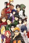  6+boys aburame_shino akamaru_(naruto) akimichi_chouji black_hair blonde_hair blue_hair brown_hair closed_eyes double_bun everyone forehead_protector gaara gourd green_eyes haruno_sakura hyuuga_hinata hyuuga_neji inuzuka_kiba kankurou_(naruto) kkkkt konohagakure_symbol long_hair multiple_boys multiple_girls nara_shikamaru naruto naruto_(series) naruto_shippuuden ninja pink_hair ponytail quad_tails red_hair rock_lee sai_(naruto) short_hair smile sunagakure_symbol temari tenten uchiha_sasuke uzumaki_naruto yamanaka_ino 