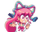  1girl animated animated_gif giffany gravity_falls long_hair lowres paul_robertson pink_hair school_uniform serafuku solo 