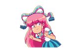  1girl animated animated_gif giffany gravity_falls long_hair looking_at_viewer lowres paul_robertson pink_hair school_uniform serafuku simple_background solo transparent_background very_long_hair 