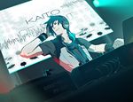  blue_hair casual dj headphones kaito lowres male_focus smile solo uns_(u-ness) vocaloid 