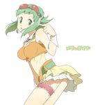  green_eyes green_hair grin gumi hayato_(meromoni) pointing smile solo vocaloid 