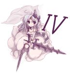  bad_id bad_pixiv_id bracelet bridal_gauntlets bridal_veil bride cecil_harvey dress final_fantasy final_fantasy_iv genderswap genderswap_(mtf) hair_ornament jewelry lavender_hair minnku necklace purple_eyes solo sword veil weapon wedding_dress 