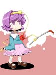  bad_id bad_pixiv_id chibi crowbar eyes hairband heart komeiji_satori peptide purple_eyes purple_hair short_hair solo symbol-shaped_pupils touhou 