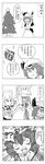  3girls 4koma bad_id bad_pixiv_id bangs bow braid christmas_tree clenched_hands closed_eyes comic crescent crescent_moon_pin eyebrows eyebrows_visible_through_hair fang gift greyscale hair_between_eyes hair_bow hat hat_ribbon highres izayoi_sakuya long_hair long_sleeves maid_headdress mob_cap monochrome multiple_girls open_mouth patchouli_knowledge remilia_scarlet ribbon sanshiro short_hair short_sleeves side_braid smile sparkle speech_bubble star touhou translated twin_braids wings wrist_cuffs 