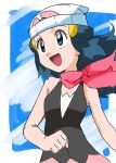  1girl blue_eyes blue_hair breasts creatures_(company) female game_freak hainchu hikari_(pokemon) nintendo pokemon scarf shiny smile 