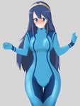  animated animated_gif artist_request blue_eyes blue_hair blush bodysuit breast_expansion breasts cosplay curvy fire_emblem grey_background huge_breasts huge_filesize large_breasts long_hair lucina metroid samus_aran samus_aran_(cosplay) super_smash_bros. taut_clothes thigh_gap wide_hips zero_suit 