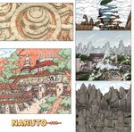  cloud fog iwagakure kirigakure kishimoto_masashi konohagakure kumogakure mountain naruto official_art scenery sky sunagakure tree village 