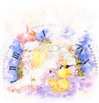  ahiru_(duck) ahoge ballerina ballet bird blue_eyes blush dual_persona duck flower harutou_(ticta) jewelry princess_tutu princess_tutu_(character) short_hair smile 