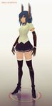  absurdres bad_id bad_pixiv_id highres ladic mecha original parts_exposed shirt skirt solo thighhighs 