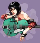  bare_shoulders black_hair electric_guitar fingerless_gloves fingernails gloves guilty_gear guitar halterneck i-no instrument lipstick long_fingernails looking_at_viewer makeup mole mole_above_mouth nail_polish no_hat no_headwear sate-bang-somad short_hair solo whammy_bar 