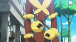  animated animated_gif battle lowres mega_lopunny mega_pokemon mega_sableye no_humans pokemon 