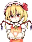  bad_id bad_pixiv_id bangs chikamichi flandre_scarlet hands highres smile solo touhou 