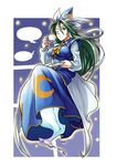  breasts cup drinking green_hair hat large_breasts long_hair mima one_eye_closed phenne solo touhou touhou_(pc-98) wizard_hat 