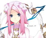  angel_wings ar_tonelico ar_tonelico_iii blue_eyes flower hair_flower hair_ornament harvestasya_xp mechanical_wings pink_hair smile solo wings yuki_usagi_(yukinasou) 