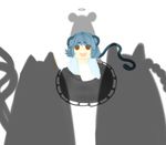  animal_ears bianco_(mapolo) cat chen chen_(cat) grey_hair halo kaenbyou_rin kaenbyou_rin_(cat) mouse_ears mouse_tail nazrin shadow tail touhou you_gonna_get_raped 