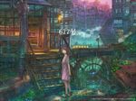  1girl building landscape munashichi old_man original 