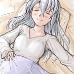  closed_eyes long_hair lowres older rozen_maiden sleeping solo suigintou tsuda_nanafushi 
