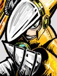  bad_id bad_pixiv_id crashman drill green_eyes male_focus parody robot rockman rockman_(classic) smile solo spiral_power tengen_toppa_gurren_lagann 