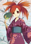  asuna_(pokemon) emunise fan gen_3_pokemon gym_leader japanese_clothes kimono pokemon pokemon_(creature) pokemon_(game) pokemon_rse red_eyes red_hair smile solo torchic 