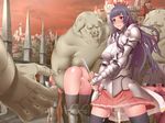  3girls aftersex angry armor ass blood blue_hair blush breasts broken broken_sword broken_weapon castle censored cum cum_in_pussy cumdrip defeated highres kinoshita_(air_hike) knight large_breasts legs long_hair looking_away monster multiple_girls no_panties orc orc_ni_maketa_kuni_5 pussy queen rape red_eyes skirt standing sweat sword thighhighs thighs virgin weapon 