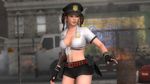  black_hair breasts dead_or_alive dead_or_alive_5 large_breasts lei_fang midriff official_art police policewoman tecmo wallpaper 