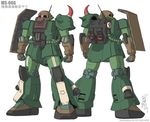  character_sheet gundam gundam_msv kusagami_style mecha simple_background zaku zaku_ii zaku_ii_type_g 