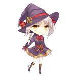  boots borrowed_character cecilia_(acerailgun) chibi dress full_body hat original shouu-kun signature smile solo transparent_background twintails white_hair witch witch_hat wrist_cuffs yellow_eyes 
