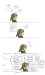  1boy 4koma ? annoyed blonde_hair comic emphasis_lines english fairy fairy_wings flying gameplay_mechanics green_hat green_shirt hat karbo link navi parody pointy_ears sheath sheathed shirt sidelocks simple_background sketch speech_bubble spoken_ellipsis spoken_question_mark starcraft sword the_legend_of_zelda the_legend_of_zelda:_ocarina_of_time weapon white_background wings 