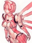  breasts covered_nipples elenor_camuel fumio_(rsqkr) large_breasts lips phantasy_star phantasy_star_online pink_eyes pink_hair racaseal simple_background solo white_background 