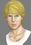  artist_name blonde_hair blue_eyes en_(en-chune) keith_goodman male_focus realistic signature solo tiger_&amp;_bunny 